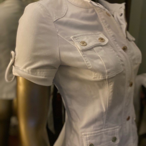 White House Black Market White Utility Jacket top - Picture 4 of 5